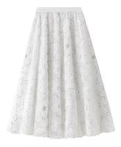 F3709-Ssaia Midi Feminina Luxo Godê Brilho Paetê Festa Réveillon F3709-Ssaia Midi Feminina Luxo Godê Brilho Paetê Festa Réveillon