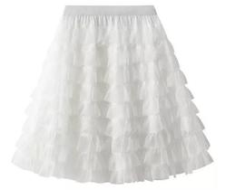 F3711-Saia Feminina Camadas Festa Dança Elegante Chique Luxo M78 F3711-Saia Feminina Camadas Festa Dança Elegante Chique Luxo M78