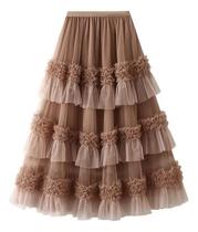 F3740-Saia Feminina Festa Luxo A Tule Babado Camadas Solta 19n09 F3740-Saia Feminina Festa Luxo A Tule Babado Camadas Solta 19n09