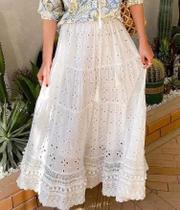 F3805-Saia Feminina Festa Luxo Renda Lese Laise Elegante M495