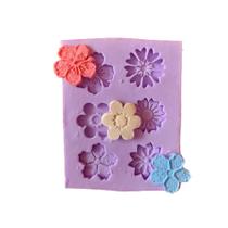F856 molde de silicone flores confeitaria artesanato
