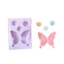 F857 molde de silicone borboleta confeitaria artesanato