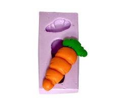 F976 molde de silicone cenoura páscoa confeitaria biscuit