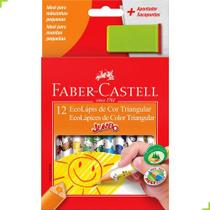 Faber-Castell 12.3012AP EcoLápis Triangular Jumbo - Lápis de Cor, Apontador incluído com Depósito, 12 Cores7090 Faber-Castell 12.3012AP EcoLápis Triangular Jumbo - Lápis de Cor, Apontador incluído com Depósito, 12 Cores7090