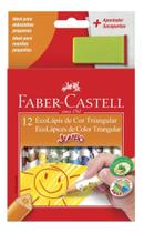 Faber-Castell 12.3012AP EcoLápis Triangular Jumbo - Lápis de Cor, Apontador incluído com Depósito, 12 Cores7090