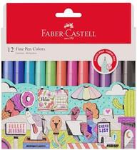 Faber-Castell Caneta Ponta Fina Fine Pen Colors - 12 Cores