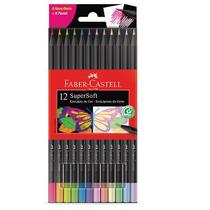 Faber Castell Estojo Lápis Supersoft 6 Neon + 6 Pastel