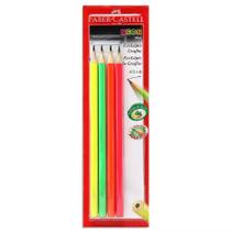 Faber Castell Kit Escolar Lapis 1205 Neon 4 Cores