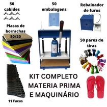 Fábrica Completa de Chinelos com Máquina e Matéria prima para 50 pares
