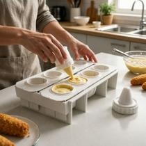 Fábrica de Coxinha Molde 8 Cavidades - Utensílio de Plástico Injetado Fábrica de Coxinha Molde 8 Cavidades - Utensílio de Plástico Injetado