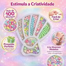Fábrica de Pulseiras Criativa com +100 Miçangas Brinquedo Educativo e Interativo Fábrica de Pulseiras Criativa com +100 Miçangas Brinquedo Educativo e Interativo