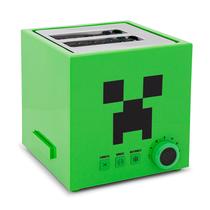 Fábrica de roupões de torradeira Minecraft Green Creeper 2 fatias