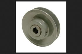 Fabricação de mostradores de polia de motor: 1,3 x 8,9 cm, ferro fundido, cinza