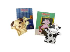 Fábulas Divertidas - 2 Livros + 2 Fantoches Para Crianças - Cachorro e Vaca Fábulas Divertidas - 2 Livros + 2 Fantoches Para Crianças - Cachorro e Vaca
