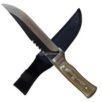Faca 30cm Aço Inoxidável, Cabo de Madeira e Bainha de Nylon para Aventura e Uso Diário SLKA26 Faca 30cm Aço Inoxidável, Cabo de Madeira e Bainha de Nylon para Aventura e Uso Diário SLKA26