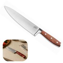 Faca 8" Do Chef Multiuso em Aço inox e Cabo de Madeira Cozinha Corte Preciso