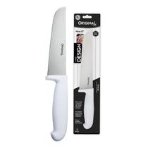 Faca Açougueiro Churrasco Cozinha Carne Aço Inox Cabo Branco 8" Faca Açougueiro Churrasco Cozinha Carne Aço Inox Cabo Branco 8"