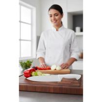 Faca Açougueiro Inox Cabo Branco 8'' - Cortes Precisos Faca Açougueiro Inox Cabo Branco 8'' - Cortes Precisos