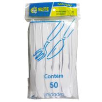 Faca Acrílica Reforçada Churrasco Master Branca - 50 unid Faca Acrílica Reforçada Churrasco Master Branca - 50 unid