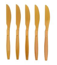 Faca Acrílica Reforçada Churrasco Master Dourada - 50 unid