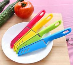 Faca Afiada Lâmina Aço Inox Cozinha com Capa de Proteção Faca Afiada Lâmina Aço Inox Cozinha com Capa de Proteção