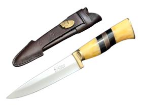 Faca Artesanal 5 Pol Aço Inox Alemão Elmo Cabo Madeira Latão Faca Artesanal 5 Pol Aço Inox Alemão Elmo Cabo Madeira Latão