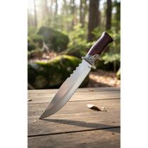 Faca Artesanal Aço Inox 9" Churrasco Pesca Luxo