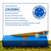 Faca Artesanal BV Cruzeiro 10 Pol. Aço Cirúrgico Dourada