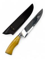 Faca Artesanal Cabo de Chifre Para Churrasco Com Bainha Inox Faca Artesanal Cabo de Chifre Para Churrasco Com Bainha Inox