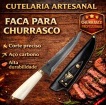 Faca Artesanal Cabo De Osso 9 Madeira Nobre Churrasco Natural Faca Artesanal Cabo De Osso 9 Madeira Nobre Churrasco Natural