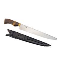 Faca Artesanal Churrasco 10 37cm Cabo Madeira Imbuia 04 sg