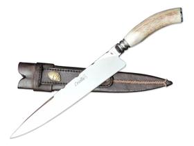 Faca Artesanal Churrasco Forjada Criolla Elmo Aço Germany Cabo Chifre de Cervo 10 Pol Faca Artesanal Churrasco Forjada Criolla Elmo Aço Germany Cabo Chifre de Cervo 10 Pol