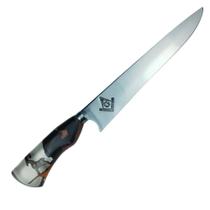 faca artesanal churrasco maçom. 10 polegadas aço inox 420