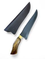 Faca Artesanal Churrasco Picanheira Onix Gold 8 Polegadas Com Bainha Faca Artesanal Churrasco Picanheira Onix Gold 8 Polegadas Com Bainha