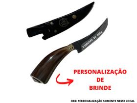 Faca Artesanal Curvada Cabo de Chifre