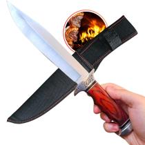 Faca Artesanal em Aço Inox Cabo de Madeira Estilo Resistência e Versatilidade k313A