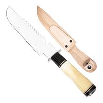 Faca Artesanal Gaúcha Com Cabo De Osso Lâmina Punhal Aço Inox 7 Polegadas Para Churrasco Presente Cozinha Profissional