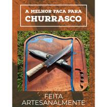 Faca artesanal para churrasco cabo de osso