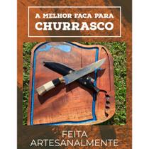 Faca Artesanal Para Churrasco Com Cabo de Osso Madeira e Chifre Faca Artesanal Para Churrasco Com Cabo de Osso Madeira e Chifre