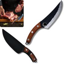 Faca Artesanal Rústica para Carne e Peixe Olho de Tigre