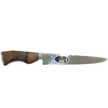 Faca Artesanal SG inox 5mm cabo de madeira com detalhe duplo em resina- 23287