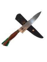 Faca Artesanal WM - Cabo de Madeira e Resina (Ve/Bra) - 23cm