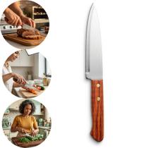 Faca Atenas 6 Polegadas Inox Cabo Madeira 28cm Resistente Faca Atenas 6 Polegadas Inox Cabo Madeira 28cm Resistente