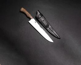 Faca Blacksmith Ponta Larga Cabo de Madeira Inox 5mm Faca Blacksmith Ponta Larga Cabo de Madeira Inox 5mm