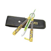 Faca Borboleta De Liga De Zinco Pesada De 21cm Com Luz Noturna, Decoração De Mesa, APEX Hero Power