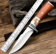 Faca Bowie Cabo Artesanal Madeira Modelo Luxo Nota Fiscal Nf