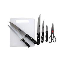 Faca cabo preto kit com 7 PCS - WESTERN