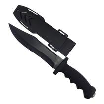 Faca Caça Esportiva XV3149 Com Bainha Plástica Preta Xingu