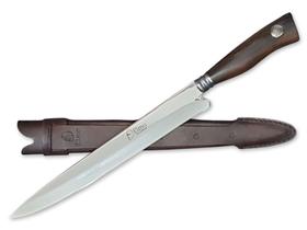 Faca Campeira Elmo Aço Inox Alemão Cabo Madeira de Lei 11 Pol