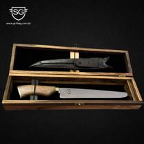 Faca Campeira SG Inox com Baú de Madeira Tamanho:10'' (25cm)